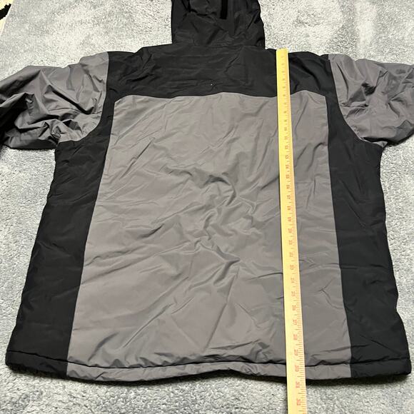 Columbia Coat Mens XXL Omni Heat Nylon Jacket Gray Hooded - Picture 7 of 10